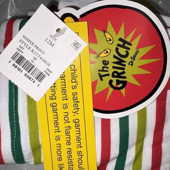 NWT The Grinch Dr. Seuss Set of 2 Pajamas 4 Pieces Total Size 12 Months - Picture 10 of 10